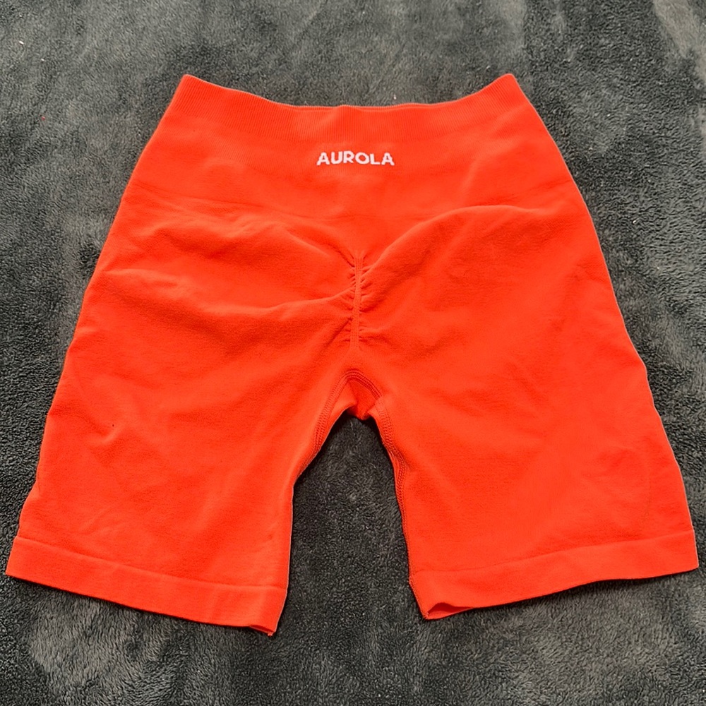 Orange aurora shorts